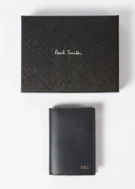 Mens Leather Monogrammed Credit Card Wallet Paul Smith Monogrammed Gifts