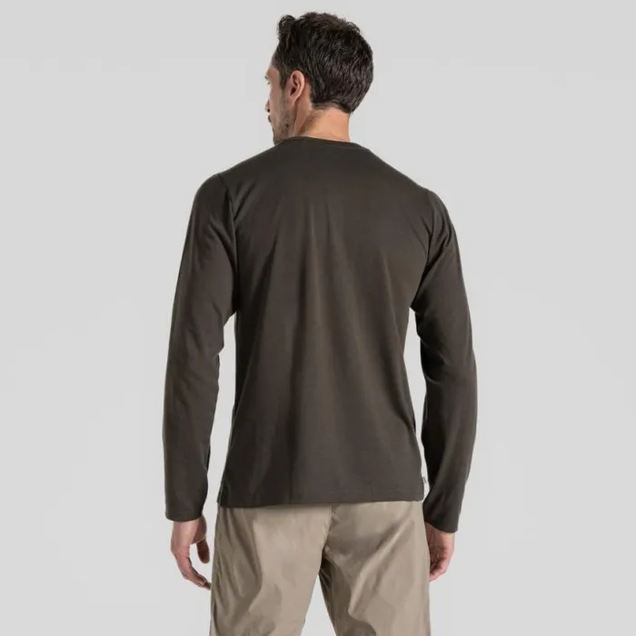 Mens Long Sleeve Craghoppers Nosilife Abel Long Sleeved TShirt Woodland Green Mens Long Sleeve Craghoppers Nosilife Abel Long Sleeved TShirt Woodland Green