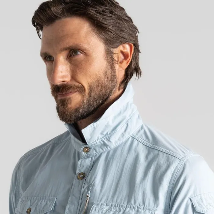 Mens Long Sleeve Craghoppers NosiLife Adventure Long Sleeved Shirt III Niagara Blue Mens Long Sleeve Craghoppers NosiLife Adventure Long Sleeved Shirt III Niagara Blue