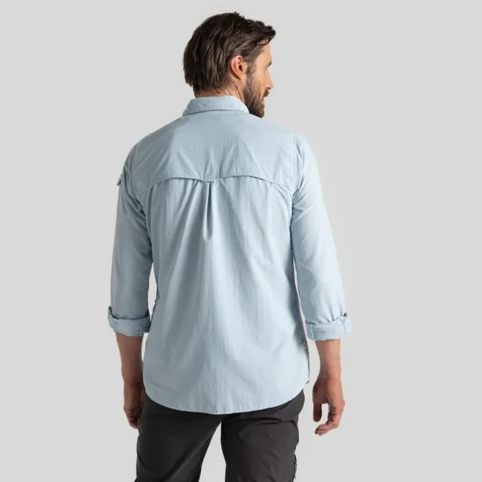 Mens Long Sleeve Craghoppers NosiLife Adventure Long Sleeved Shirt III Niagara Blue Mens Long Sleeve Craghoppers NosiLife Adventure Long Sleeved Shirt III Niagara Blue