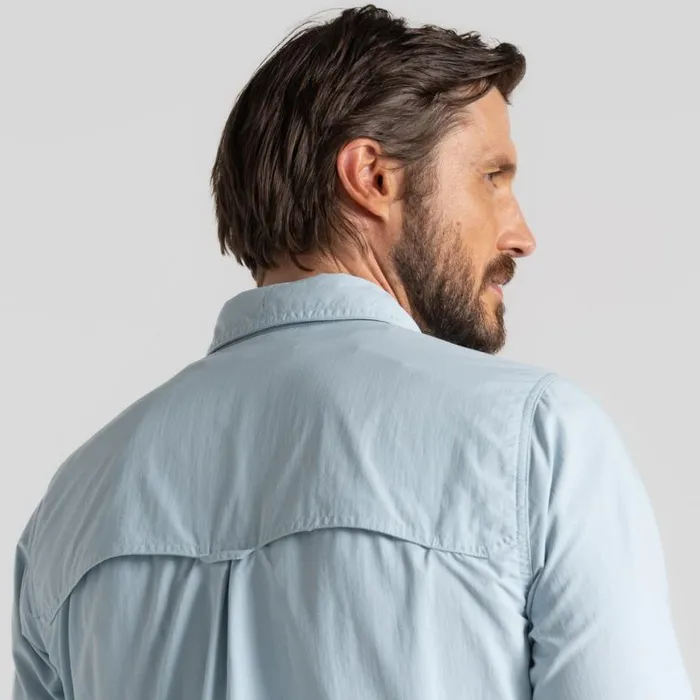 Mens Long Sleeve Craghoppers NosiLife Adventure Long Sleeved Shirt III Niagara Blue Mens Long Sleeve Craghoppers NosiLife Adventure Long Sleeved Shirt III Niagara Blue