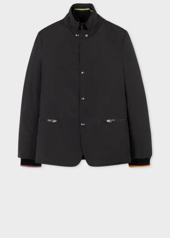 Mens Mixed Media Blazer With Detachable Zip Cardigan Paul Smith Blazers