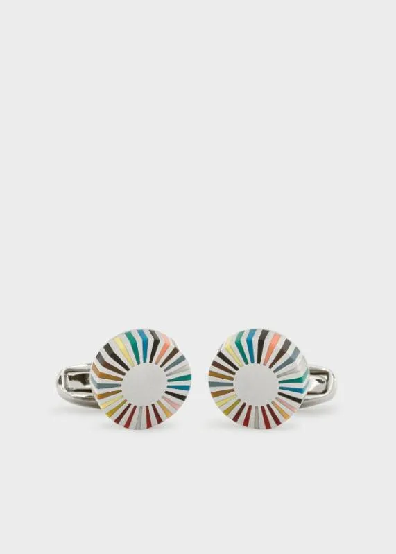 Mens Stripe Edge Circular Cufflinks Paul Smith Cufflinks Mens Stripe Edge Circular Cufflinks Paul Smith Cufflinks