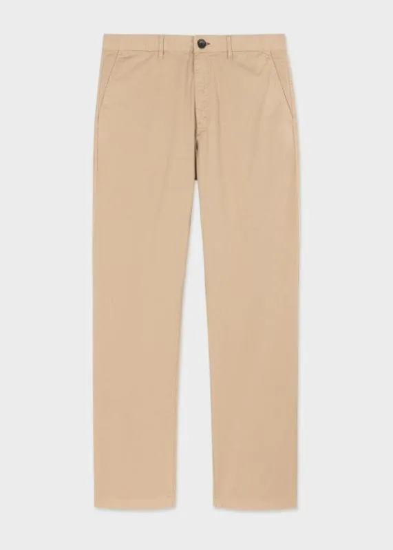 Mens Tan Pima StretchCotton Chinos Paul Smith Pants