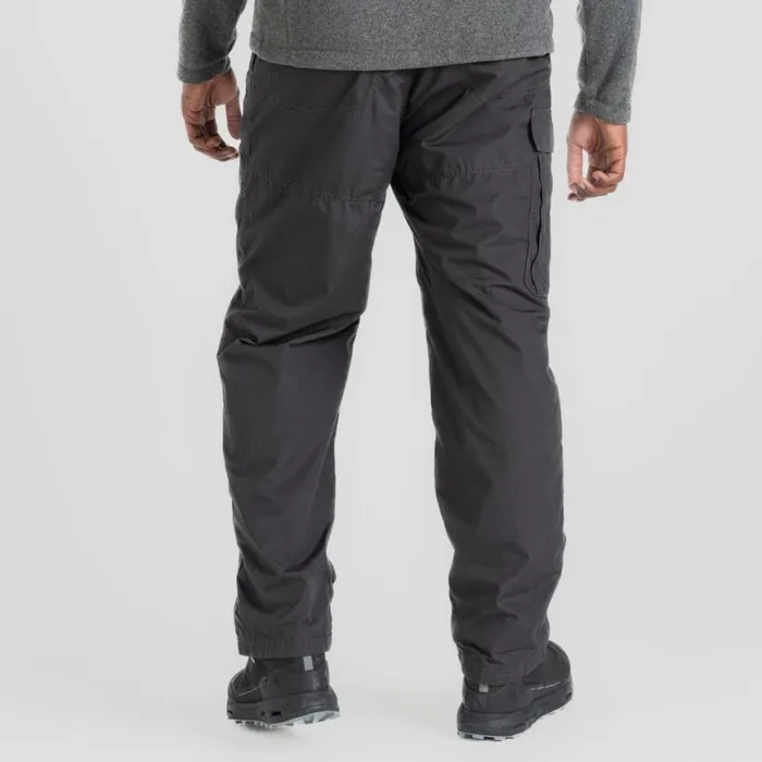 Mens Walking Trousers Craghoppers Kiwi Winter Lined Trousers Black Pepper Mens Walking Trousers Craghoppers Kiwi Winter Lined Trousers Black Pepper