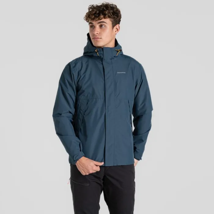 Mens Waterproof Jackets Craghoppers Ossus Waterproof Jacket Blue Stone