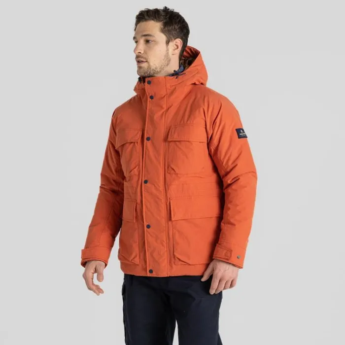 Mens Waterproof Jackets Craghoppers Shores Waterproof Jacket Red Clay