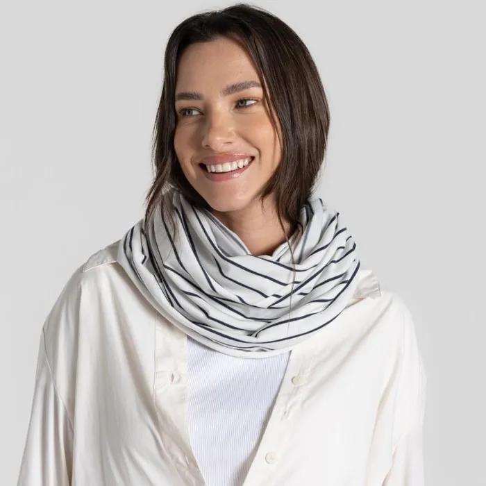 MensWomens Scarves Craghoppers Unisex NosiLife Infinity Scarf II Blue Navy Stripe MensWomens Scarves Craghoppers Unisex NosiLife Infinity Scarf II Blue Navy Stripe