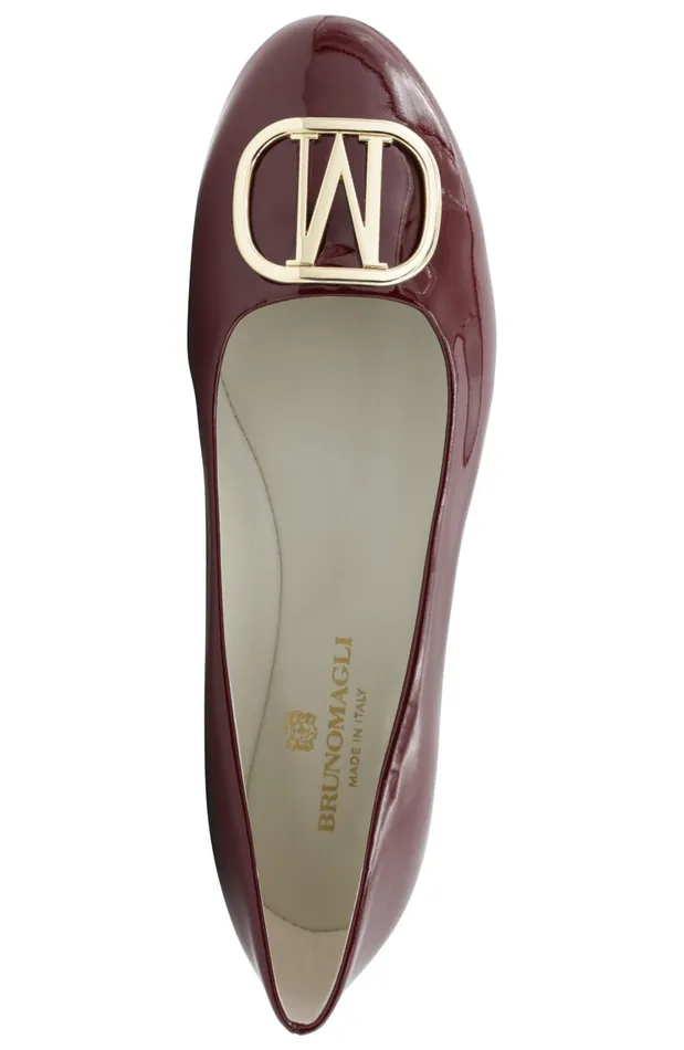 Mimi Signature Leather Ballet Flat 8211 Bordeaux Patent Women Bruno Magli Flats and Loafers Mimi Signature Leather Ballet Flat 8211 Bordeaux Patent Women Bruno Magli Flats and Loafers
