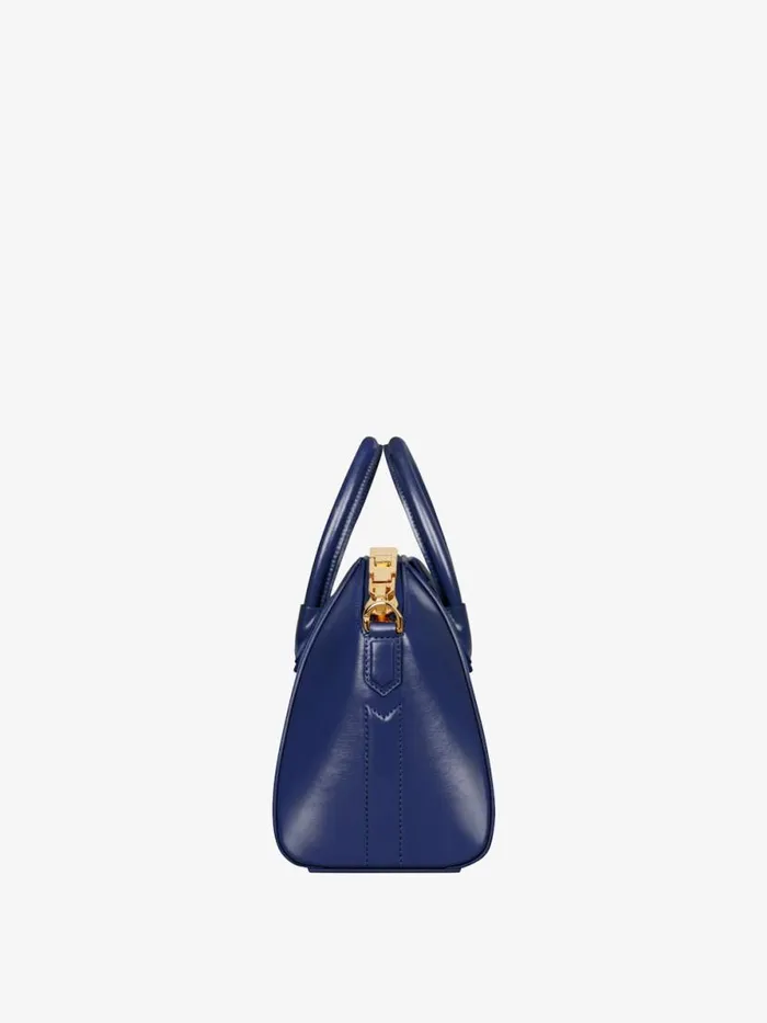 Mini Antigona Bag In Box Leather Petrol Blue Women Givenchy Crossbody Bags