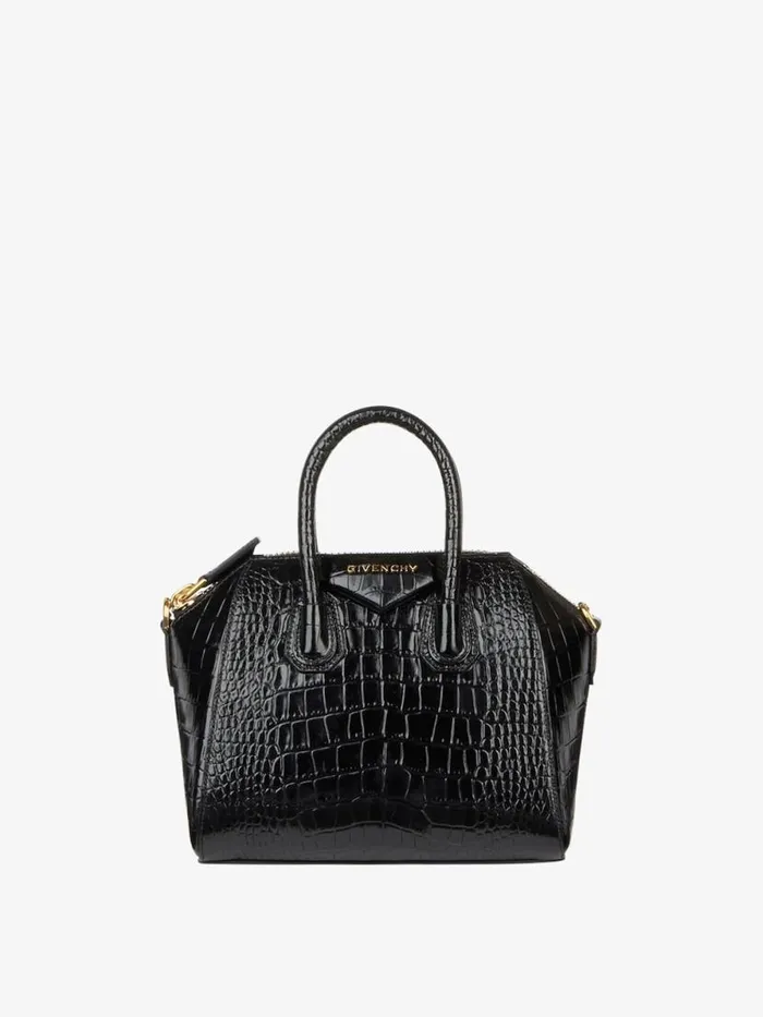 Mini Antigona Bag In Crocodile Effect Leather Black Women Givenchy Crossbody Bags Mini Antigona Bag In Crocodile Effect Leather Black Women Givenchy Crossbody Bags