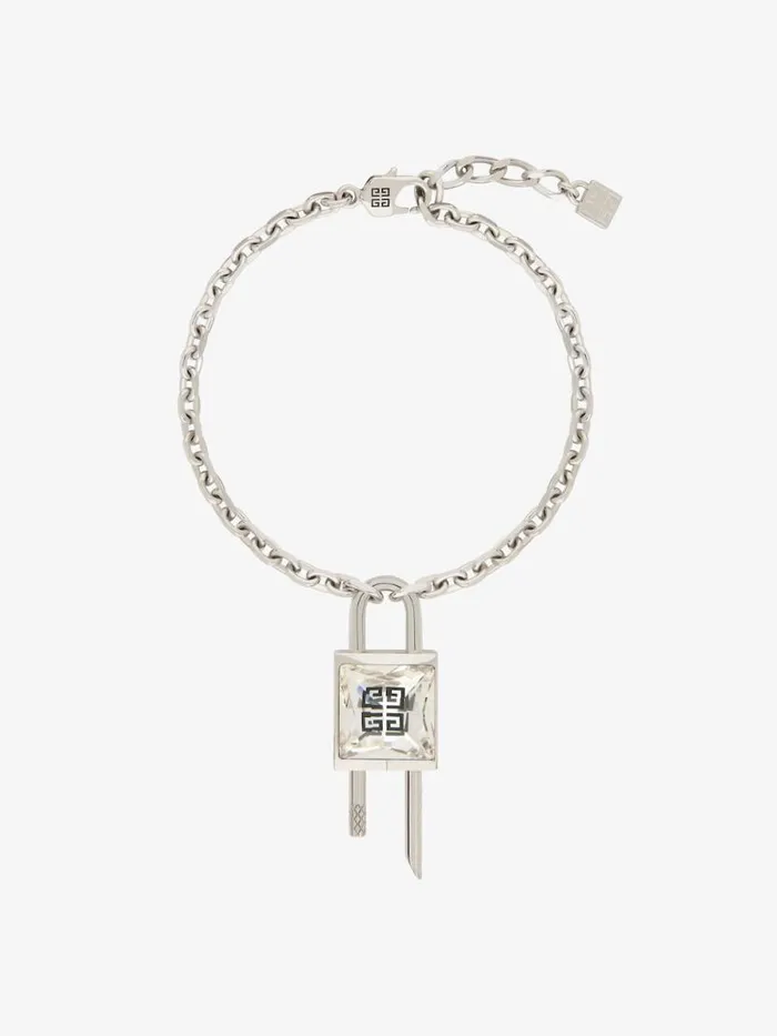 Mini Lock Bracelet In Metal With Crystal Silvery Women Givenchy Jewelry
