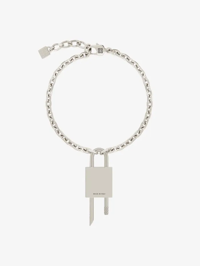Mini Lock Bracelet In Metal With Crystal Silvery Women Givenchy Jewelry