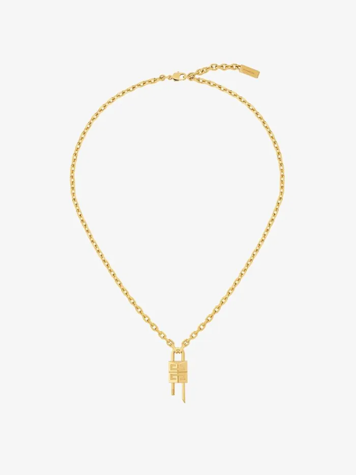Mini Lock Necklace In Metal Golden Yellow Women Givenchy Jewelry