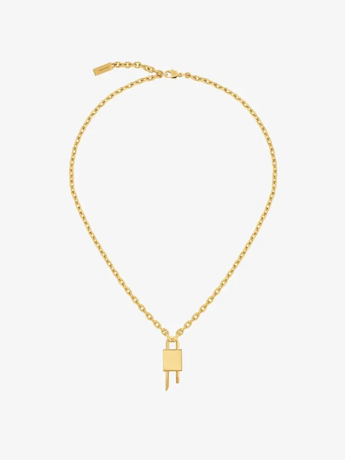 Mini Lock Necklace In Metal Golden Yellow Women Givenchy Jewelry