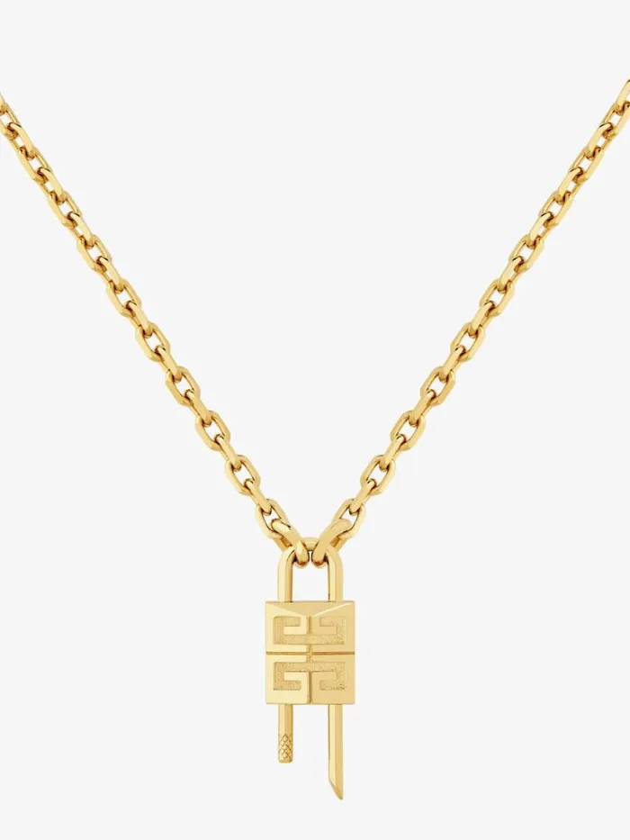 Mini Lock Necklace In Metal Golden Yellow Women Givenchy Jewelry