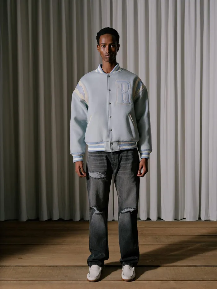MINT WOOL LIGHTNING VARSITY Men Rhude Outerwear