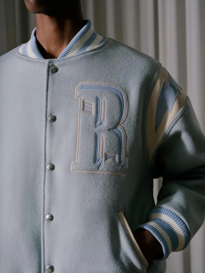 MINT WOOL LIGHTNING VARSITY Men Rhude Outerwear