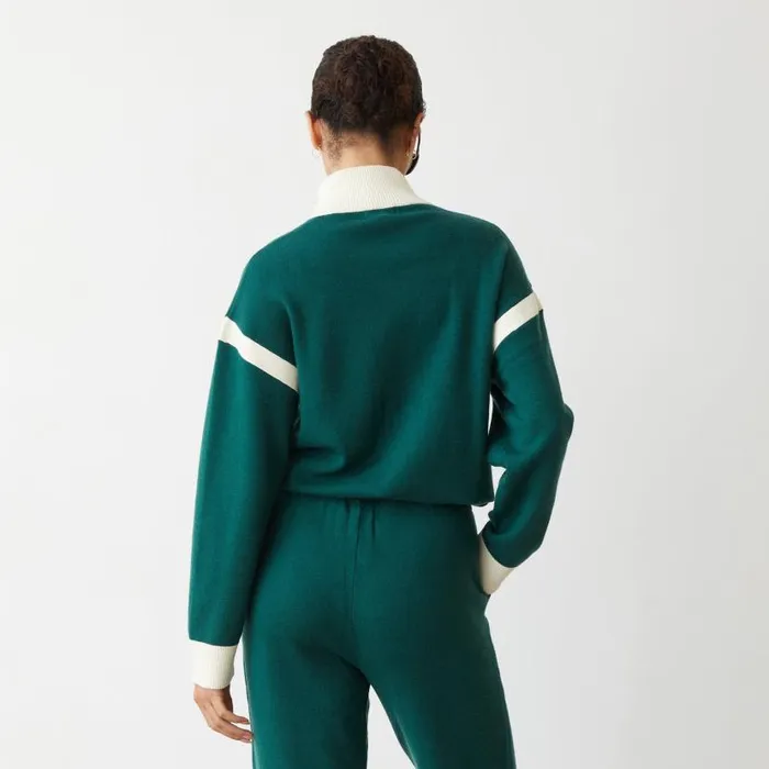 MONROW Jackets Soft Knit Color Block Jacket 8211 Women