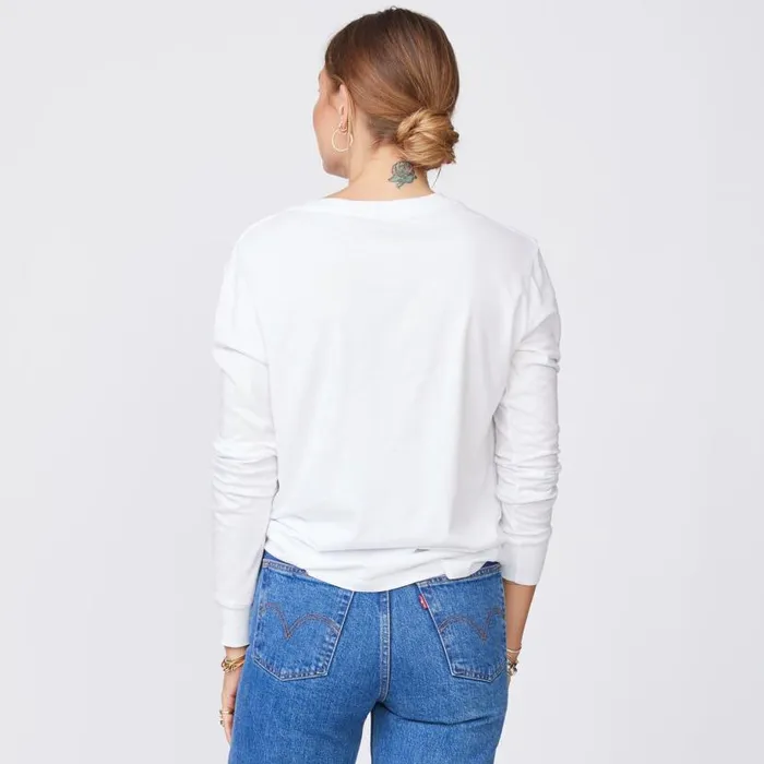 MONROW Long Sleeve Long Sleeve ExBoyfriend Pocket Crew 8211 Women MONROW Long Sleeve Long Sleeve ExBoyfriend Pocket Crew 8211 Women