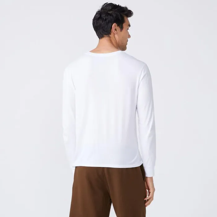 MONROW Men039s Long Sleeve Pocket Crew 8211 Men