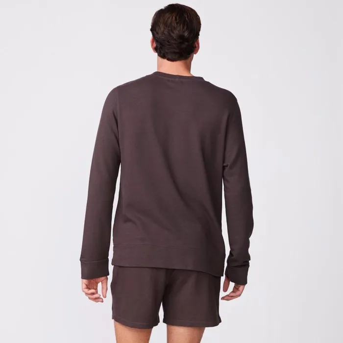 MONROW Men039s Supersoft Fleece Crew Neck Sweatshirt 8211 Men