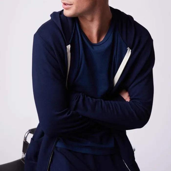 MONROW Men039s Supersoft Fleece Zip Up Hoody 8211 Men