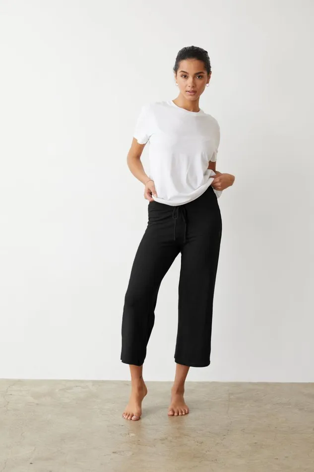 MONROW Sweats Supersoft Crop Lounge Pant 8211 Women