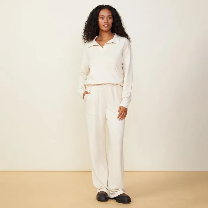 MONROW Sweats Supersoft Fleece Patch Pocket Sweat 8211 Women