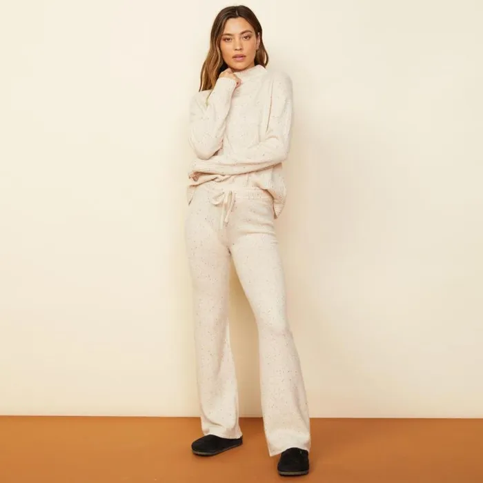 MONROW Sweatshirts Cashmere Neps Mock Neck Sweatshirt 8211 Women MONROW Sweatshirts Cashmere Neps Mock Neck Sweatshirt 8211 Women