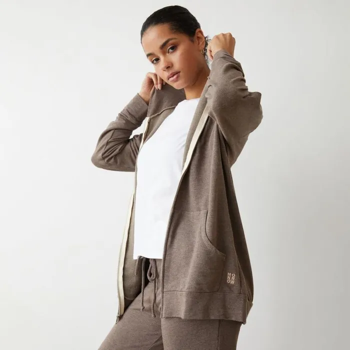 MONROW ZipUp Hoodies Supersoft Long Zip Up Hoody 8211 Women MONROW ZipUp Hoodies Supersoft Long Zip Up Hoody 8211 Women