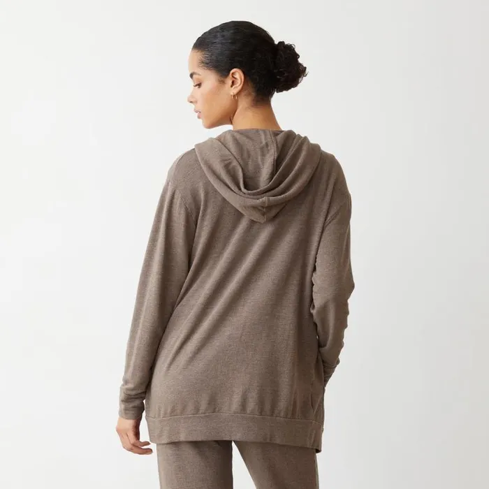 MONROW ZipUp Hoodies Supersoft Long Zip Up Hoody 8211 Women MONROW ZipUp Hoodies Supersoft Long Zip Up Hoody 8211 Women