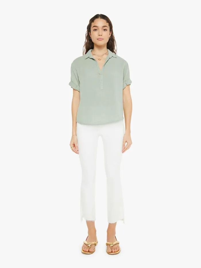 Mother Denim Cruz Top Aqua Grey 8211 Women Mother Denim Cruz Top Aqua Grey 8211 Women