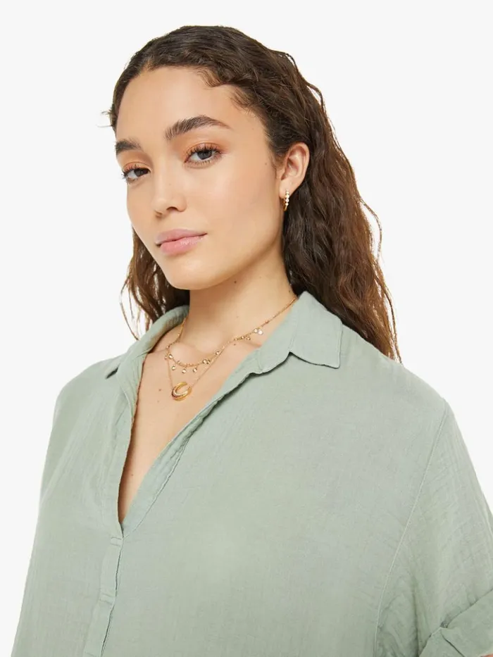Mother Denim Cruz Top Aqua Grey 8211 Women Mother Denim Cruz Top Aqua Grey 8211 Women