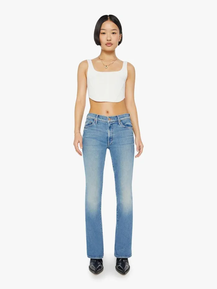 Mother Denim Flare Petites The Lil039 Outsider Sneak Wash Flag Me Down 8211 Women