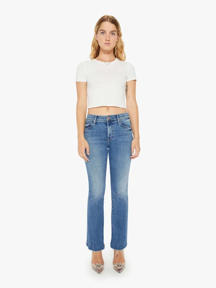 Mother Denim Flare Petites The Lil039 Weekender Fray Wash A Groovy Kind Of Love 8211 Women