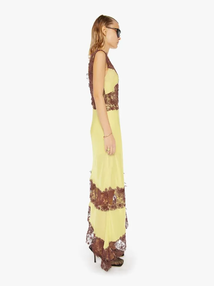 Mother Denim Lex Midi Dress Yellow 8211 Women Mother Denim Lex Midi Dress Yellow 8211 Women