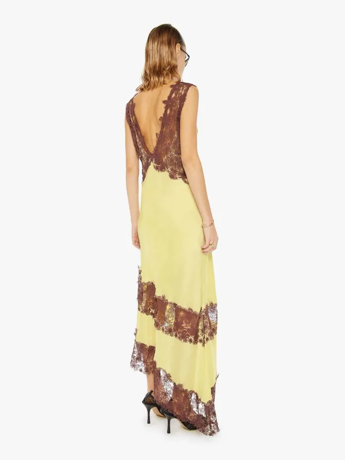 Mother Denim Lex Midi Dress Yellow 8211 Women Mother Denim Lex Midi Dress Yellow 8211 Women
