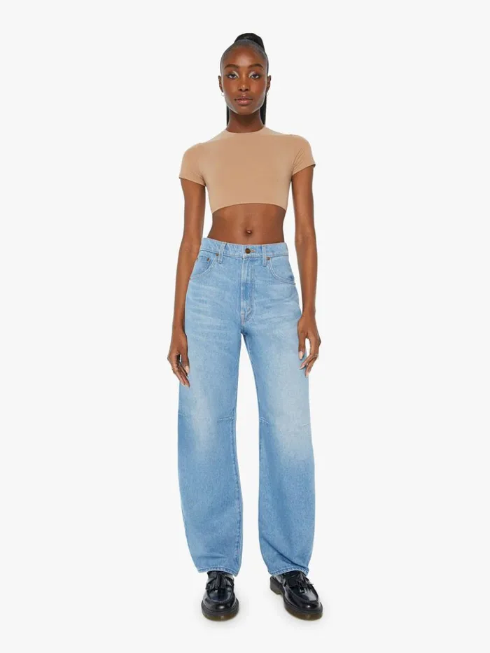 Mother Denim Relaxed Snacks The Kegger Skimp Wash Check Please 8211 Women