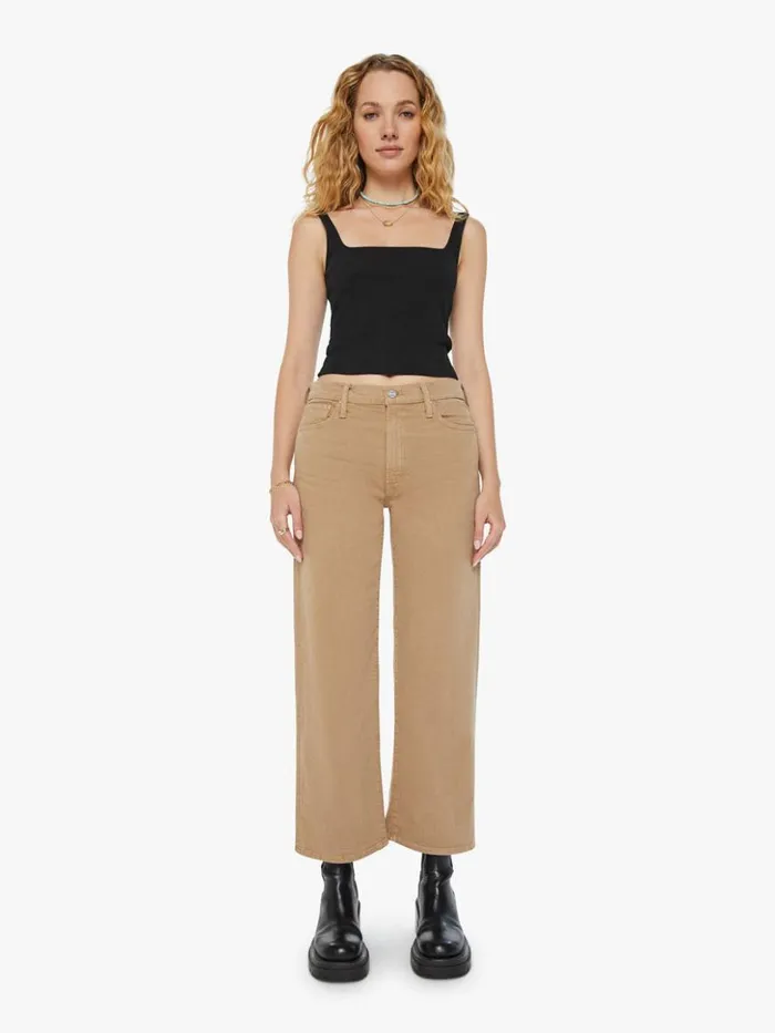 Mother Denim Relaxed The Dodger Flood Wash Dark Khaki 8211 Women