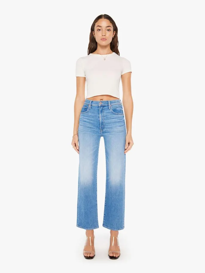 Mother Denim Relaxed The Rambler Zip Flood Wash Out Of The Blue 8211 Women