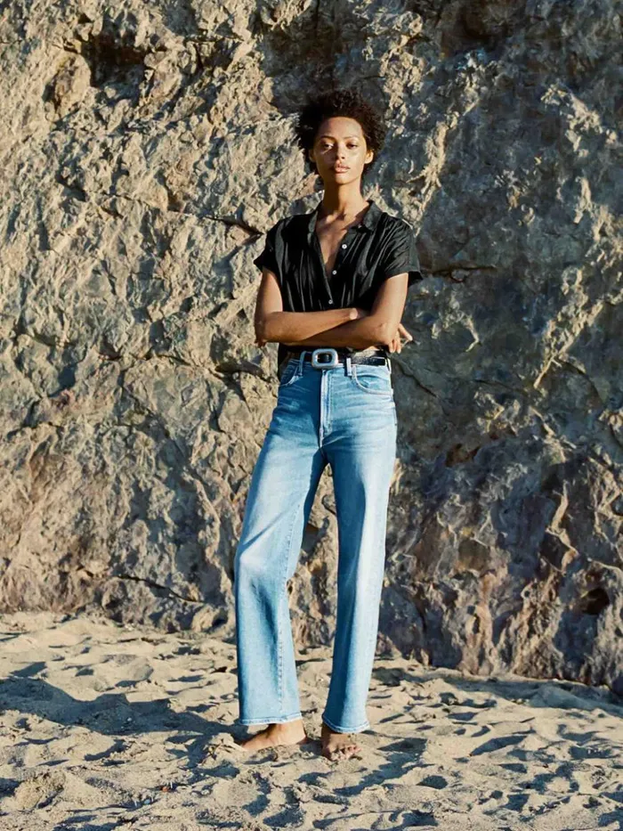 Mother Denim Relaxed The Rambler Zip Flood Wash Out Of The Blue 8211 Women Mother Denim Relaxed The Rambler Zip Flood Wash Out Of The Blue 8211 Women