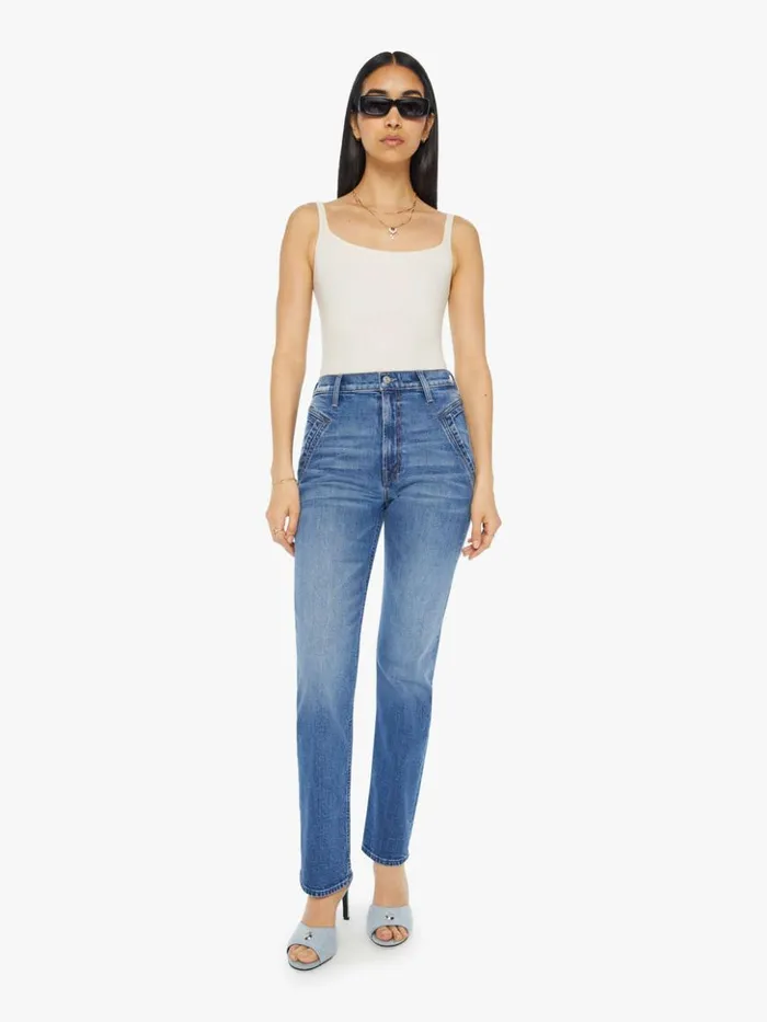 Mother Denim Relaxed The Triangle Smarty Pants Skimp Wash Dream Team 8211 Women