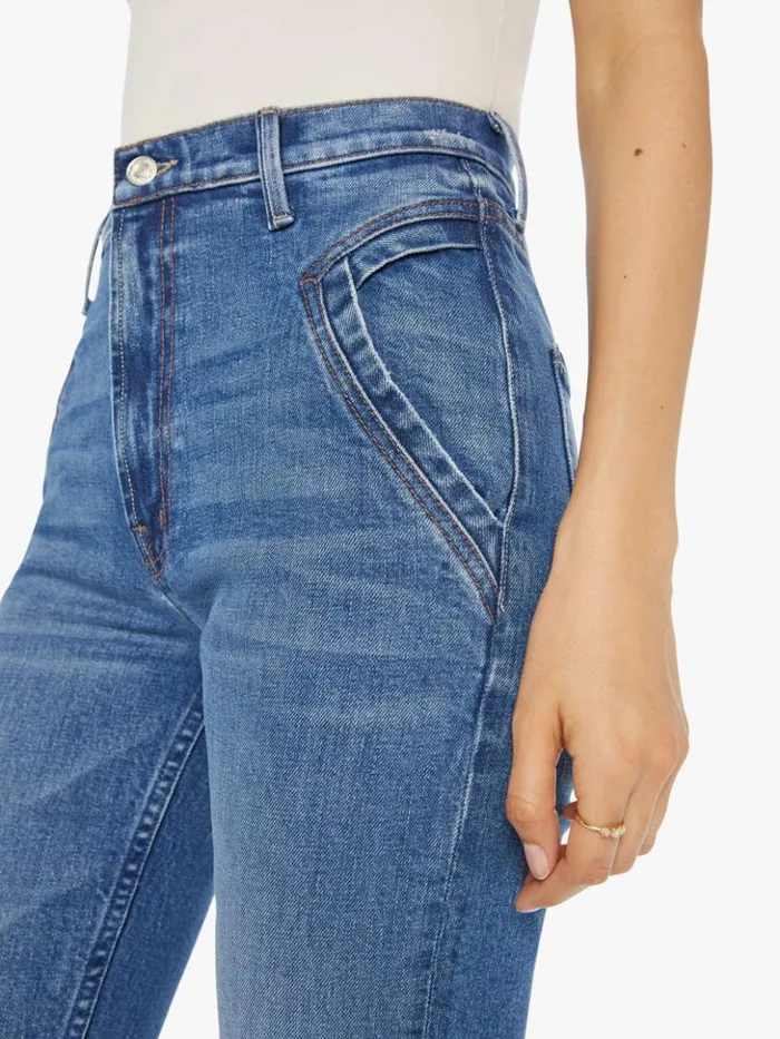 Mother Denim Relaxed The Triangle Smarty Pants Skimp Wash Dream Team 8211 Women
