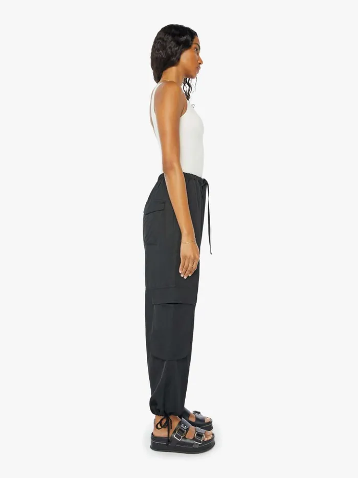 Mother Denim Wide Leg Joline Cargo Pants Black 8211 Women
