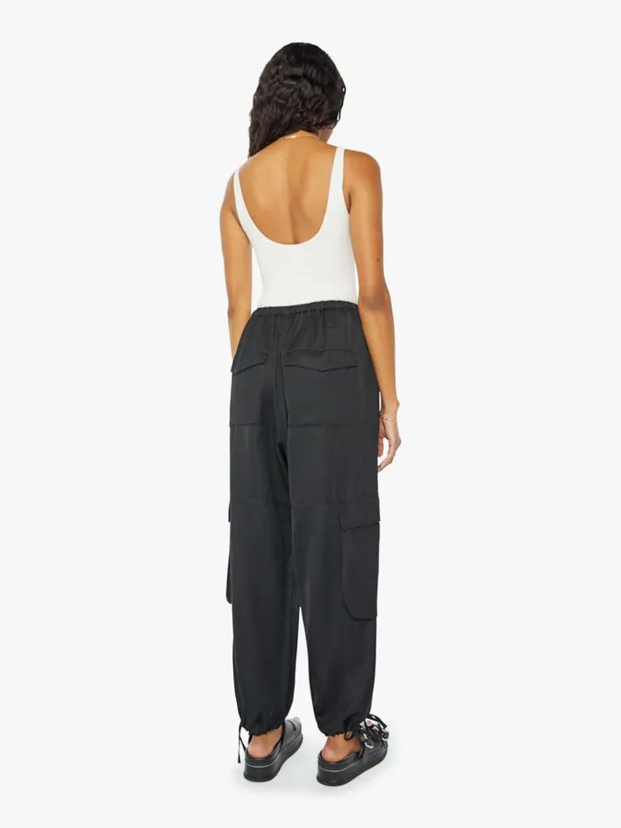 Mother Denim Wide Leg Joline Cargo Pants Black 8211 Women