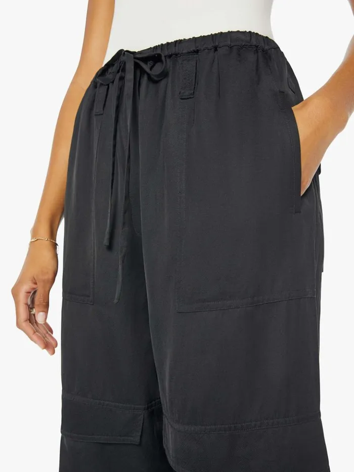 Mother Denim Wide Leg Joline Cargo Pants Black 8211 Women