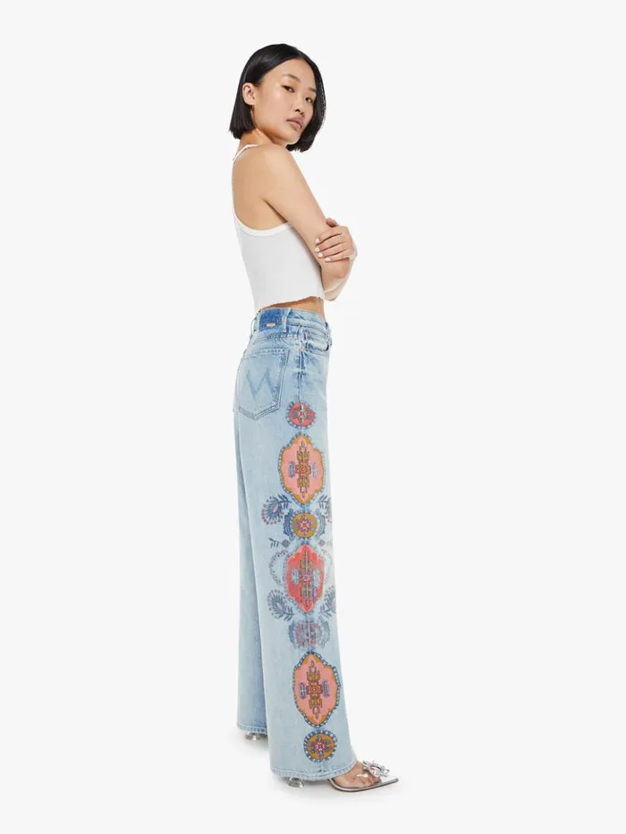 Mother Denim Wide Leg Petites The Lil039 Maven Sneak Wash Side To Side 8211 Women