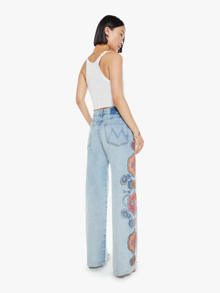 Mother Denim Wide Leg Petites The Lil039 Maven Sneak Wash Side To Side 8211 Women