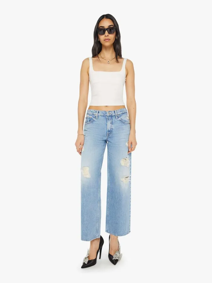 Mother Denim Wide Leg The Down Low Spinner Hover Wash Holey Roller 8211 Women Mother Denim Wide Leg The Down Low Spinner Hover Wash Holey Roller 8211 Women
